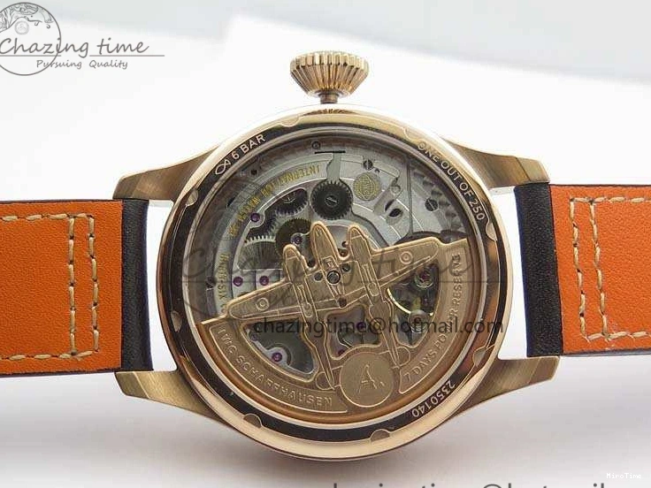 MIROTIME 0226 Popular Big Pilot Real PR IW502706 RG YLF 1:1 Best Edition Brown Dial On Calfskin Strap A 7223